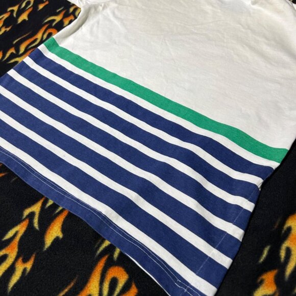 Vintage Hang Ten Regatta Mens Striped TShirt Oversized Small Flags Regatta STAIN - Picture 6 of 8